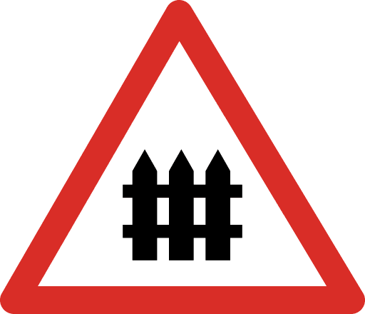 Railway Crossing Sign PNG Image