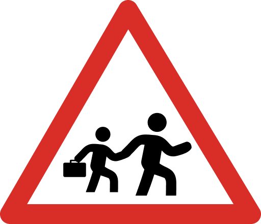 School Ahead Sign PNG Image