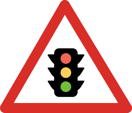 Stop Light Ahead Sign PNG Image