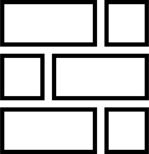 Grid Layout Horizontal Outline PNG Image