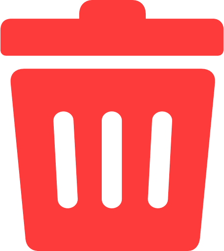 Red Trash Can PNG Image