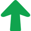Arrow Top Direction Green