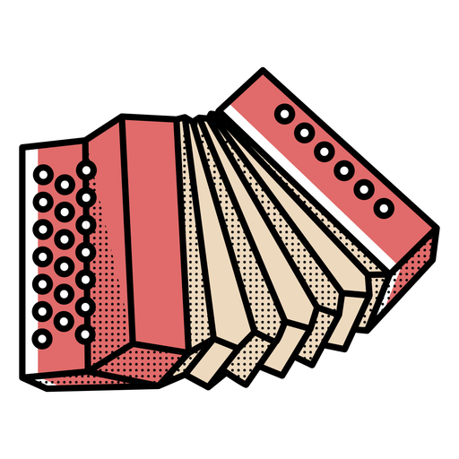 Vector Red Accordion HD Image Free PNG Image