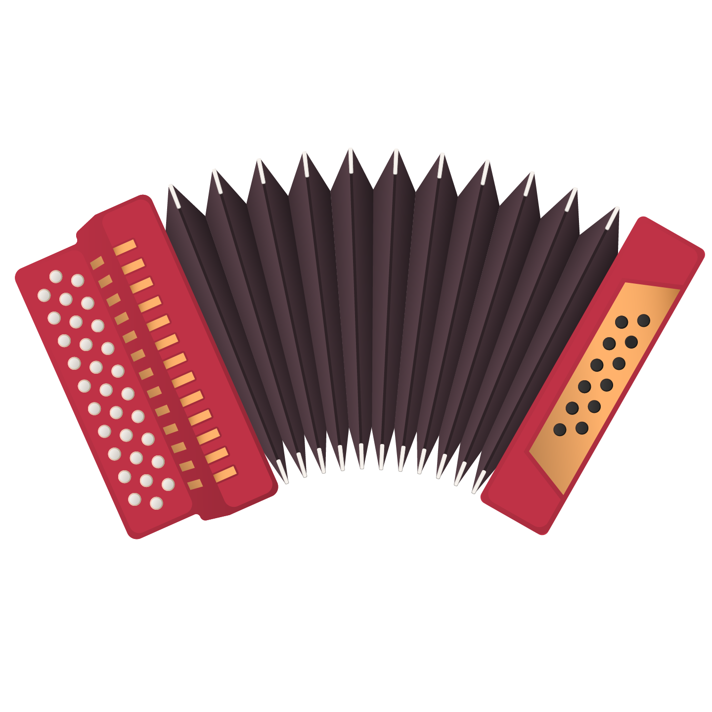 Vector Red Accordion PNG Image High Quality PNG Image