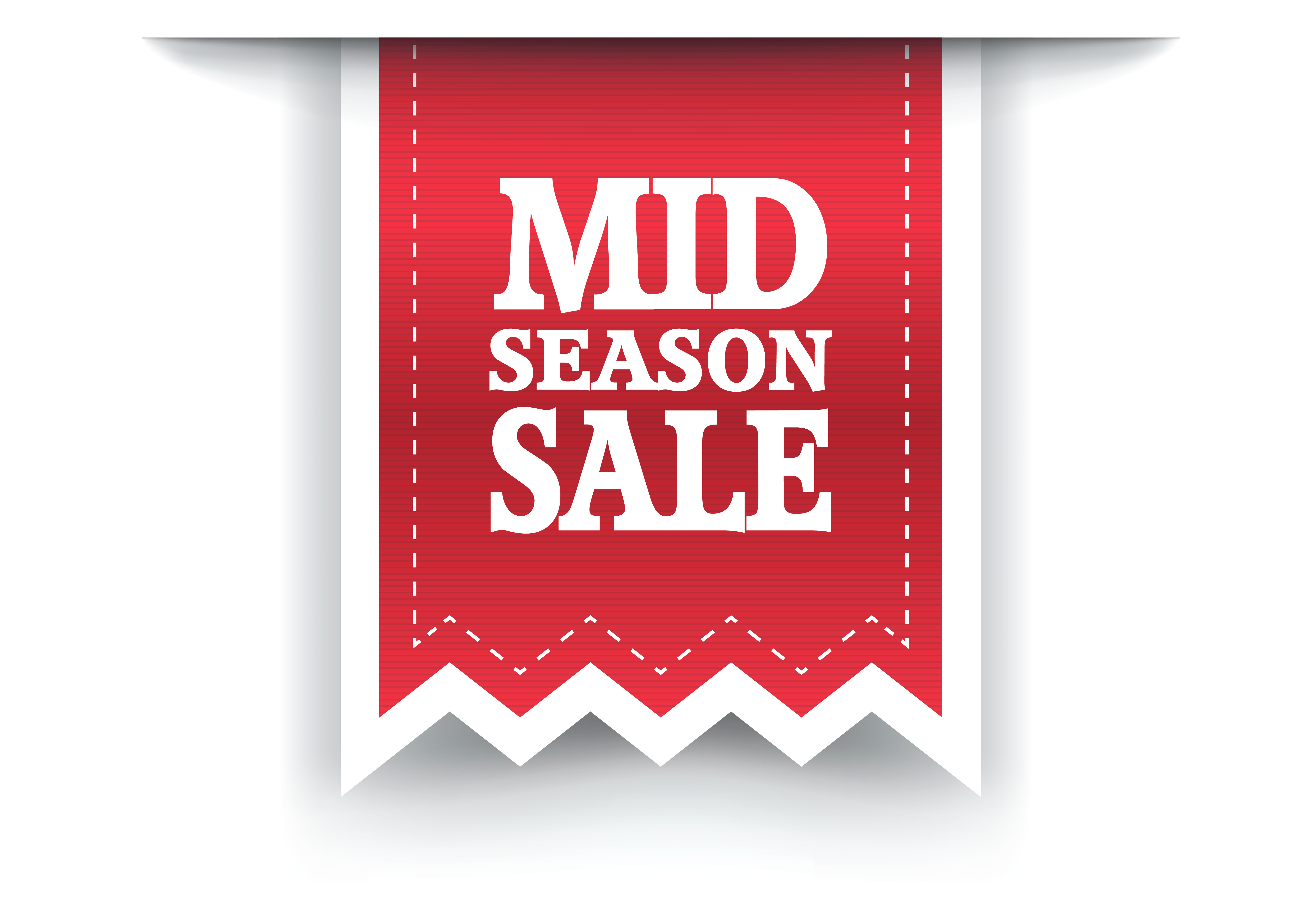Season Sticker Sale Mid Sales Label Red PNG Image