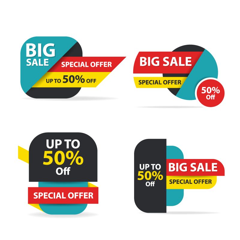 Elements Shopping For Colorful Poster Sales Sale PNG Image