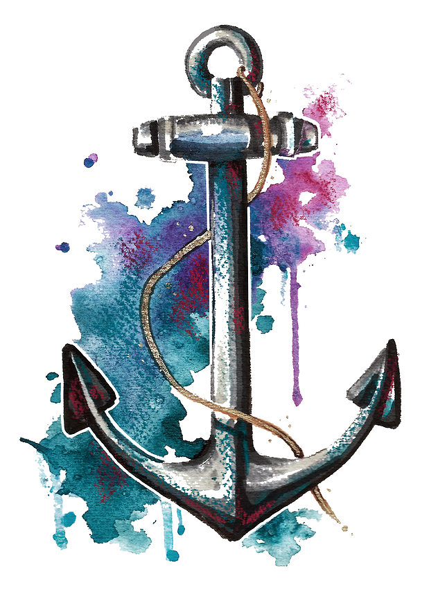 Watercolor Anchor Download Free Image PNG Image