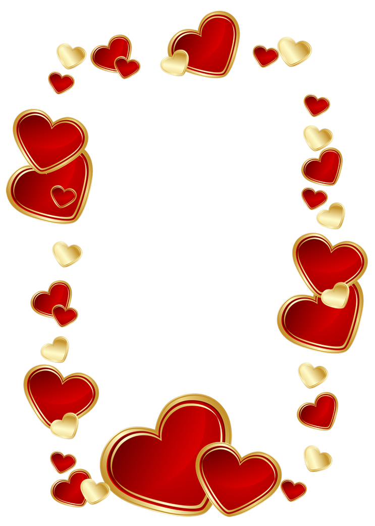 And Heart Love Gold Picture Decoration Hearts PNG Image