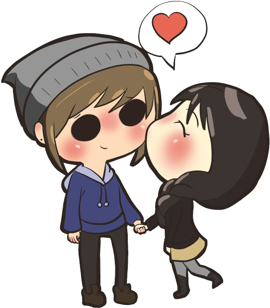 Chibi Couple Love Anime Free Photo PNG Image