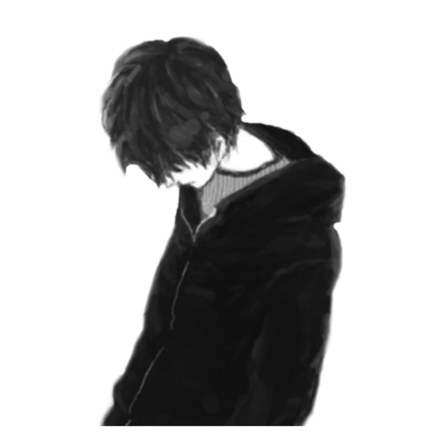 Boy Anime Photos Sad Download HQ PNG Image