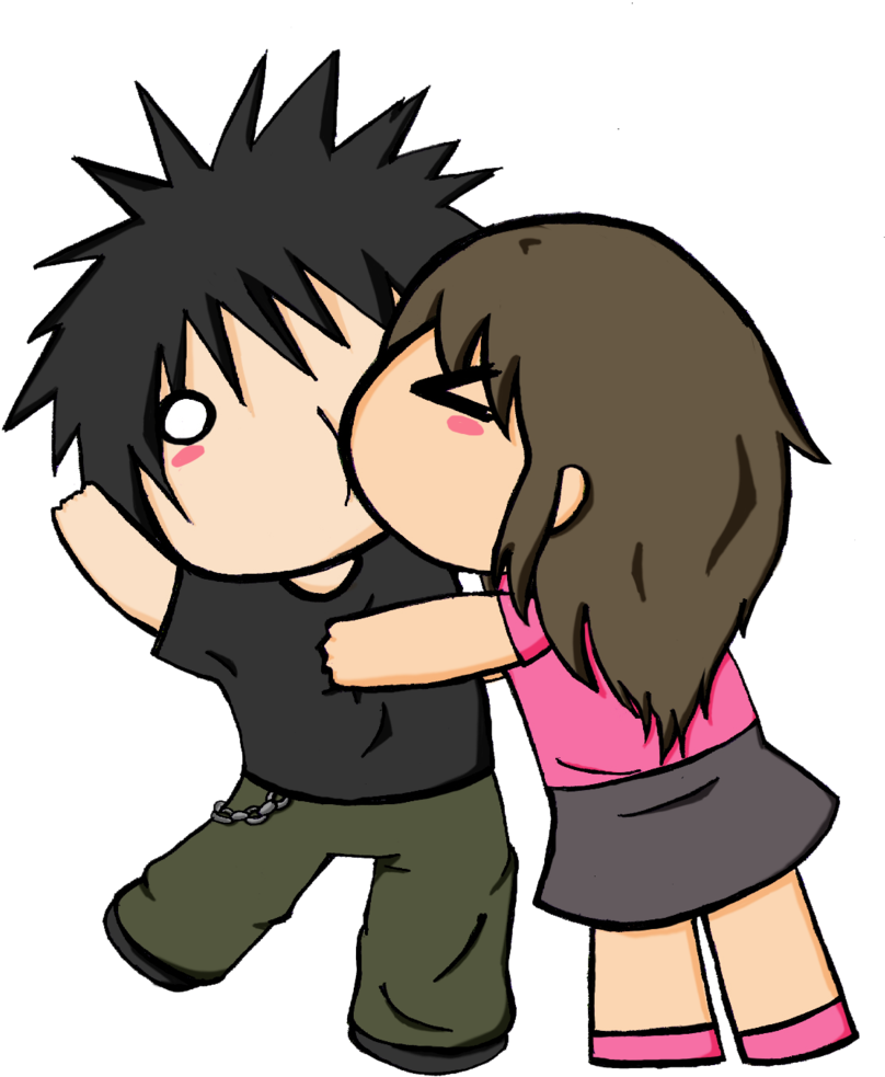Chibi Couple Love Anime Download HD PNG Image