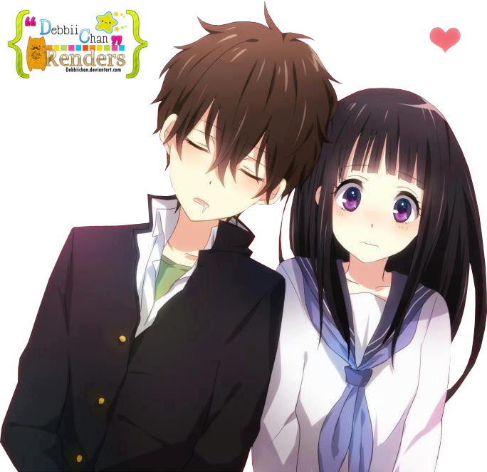 High School Couple Anime Download HQ PNG Image