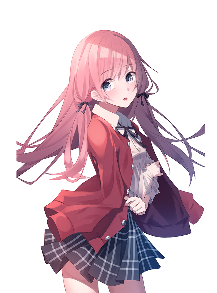 School Anime Girl PNG Free Photo PNG Image