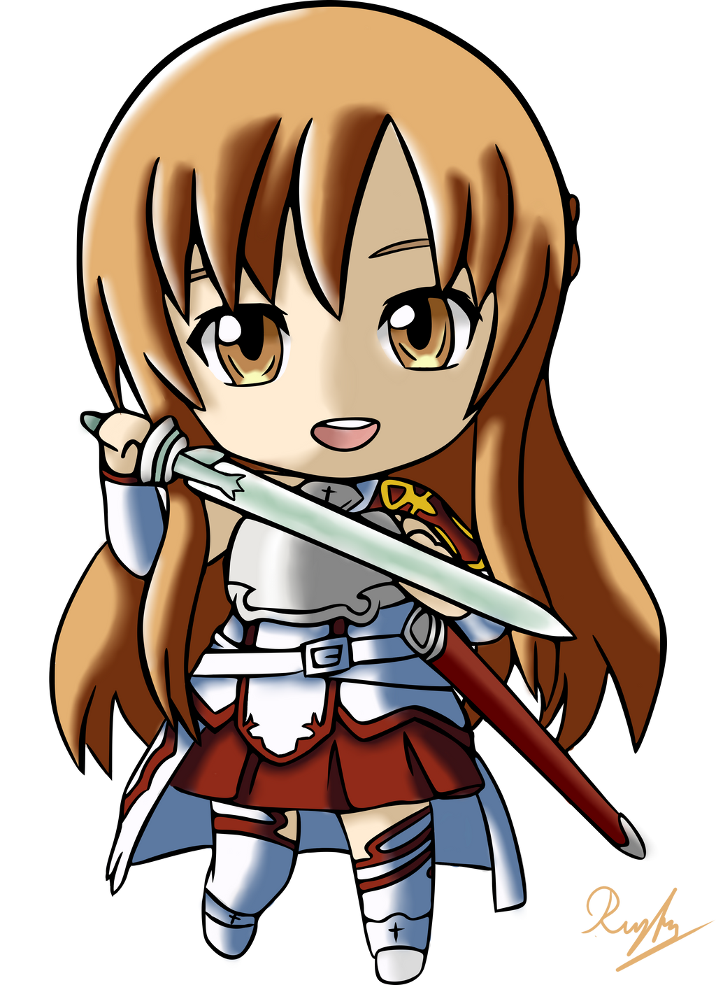 Chibi Asuna Free Clipart HD PNG Image