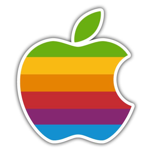 Rainbow Apple Color Sticker Ii Logo PNG Image