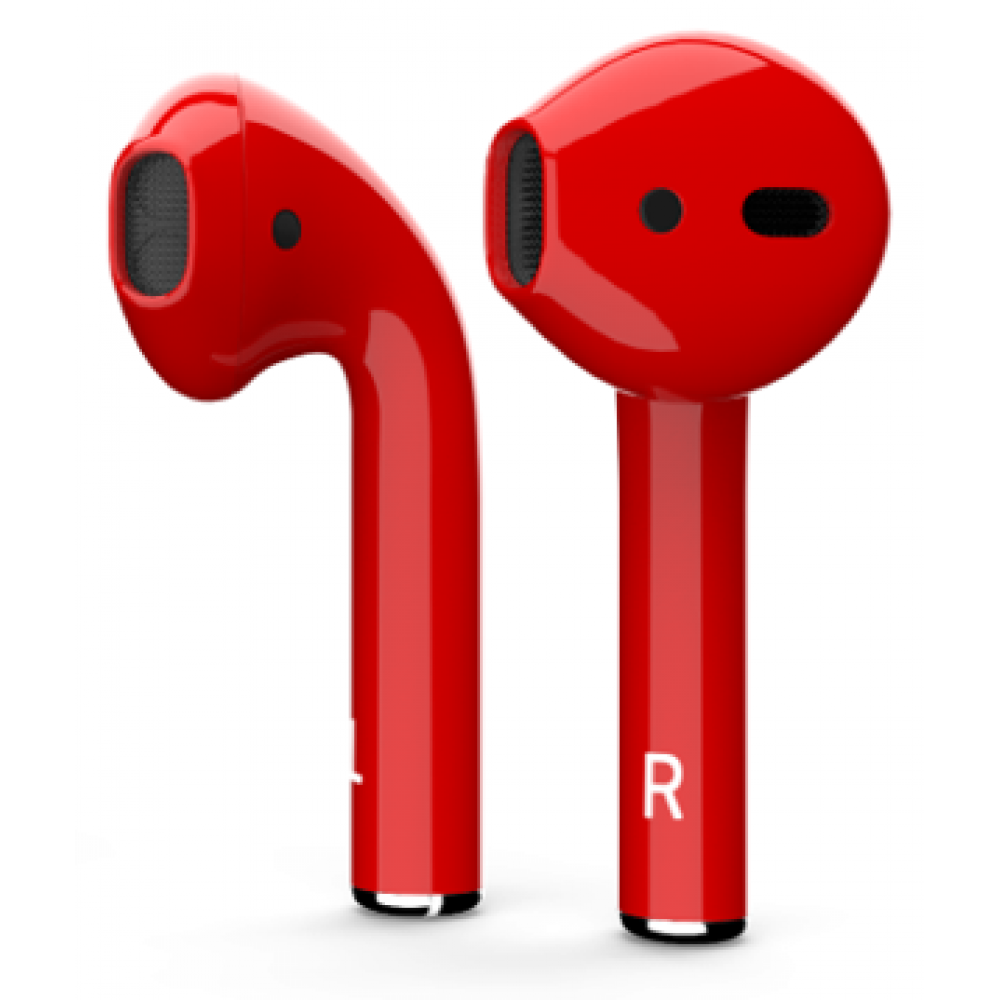 Technology Airpods Earbuds Apple Red HD Image Free PNG PNG Image