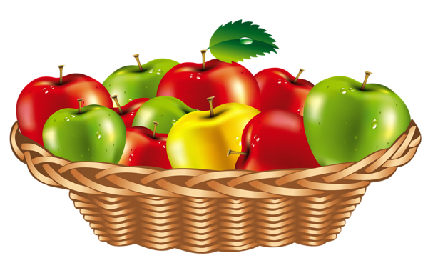 Basket Apple PNG Download Free PNG Image