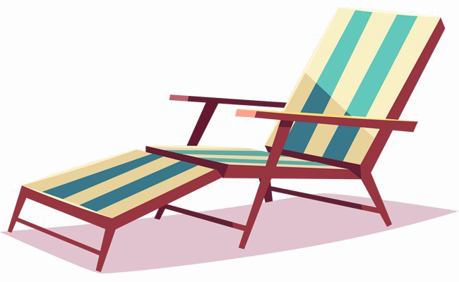 Deck Chair Free Clipart HD PNG Image