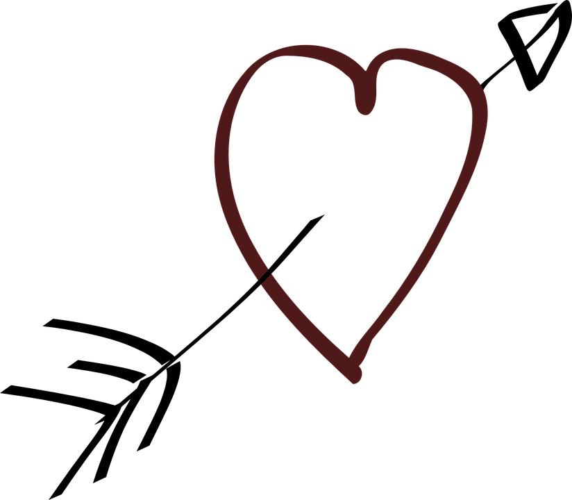 Heart Vector Arrow Free Clipart HD PNG Image