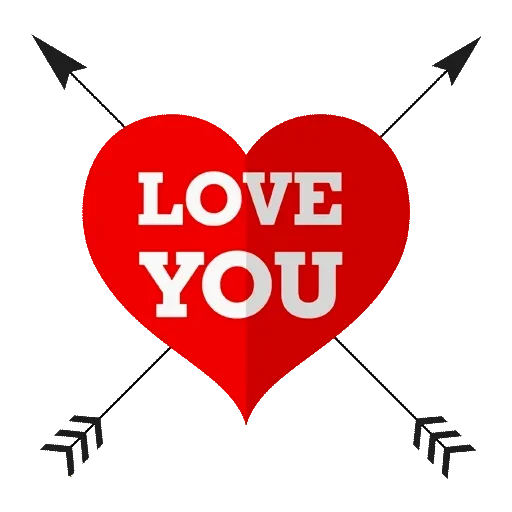 I Heart You Love Word PNG Image