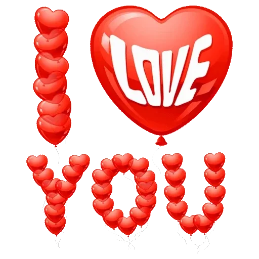 I Heart You Love Word PNG Image