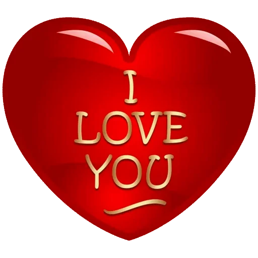 I Heart You Love Word PNG Image