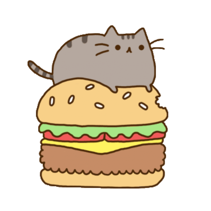Cheeseburger Pusheen Hamburger Sandwich Free Download Image PNG Image