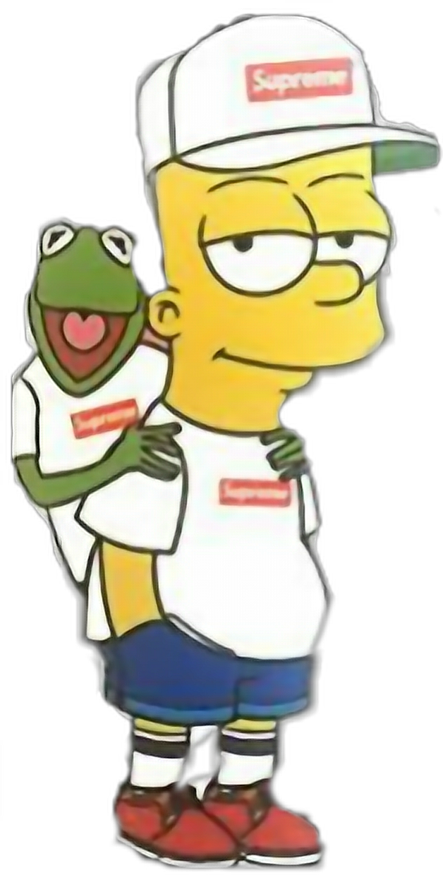 Supreme Bart Human Material Frog Kermit Behavior PNG Image