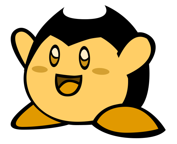 Kirby Nintendo Yellow Bendy Machine Switch PNG Image