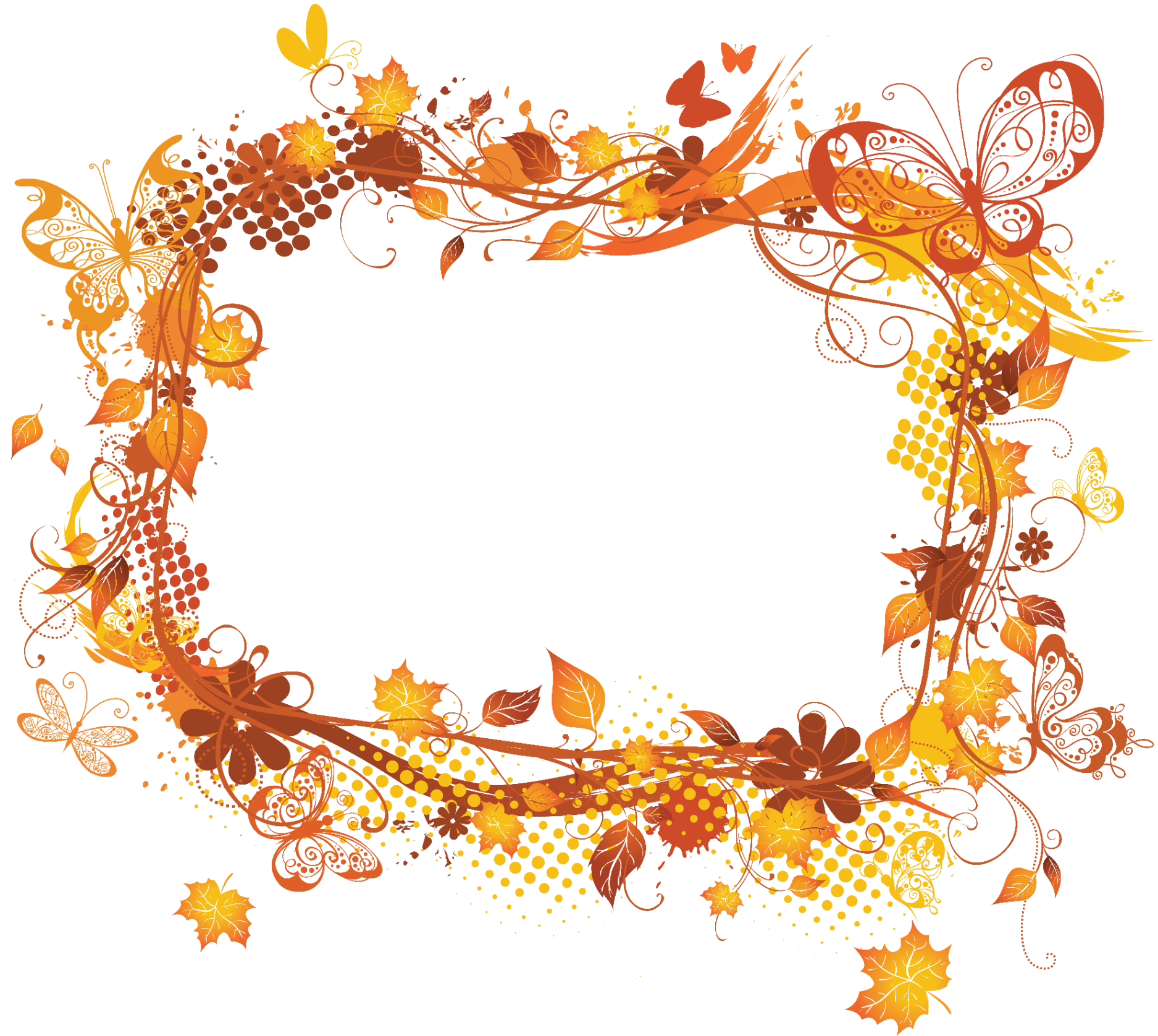 Frames Picture Autumn Flower Frame HQ Image Free PNG PNG Image