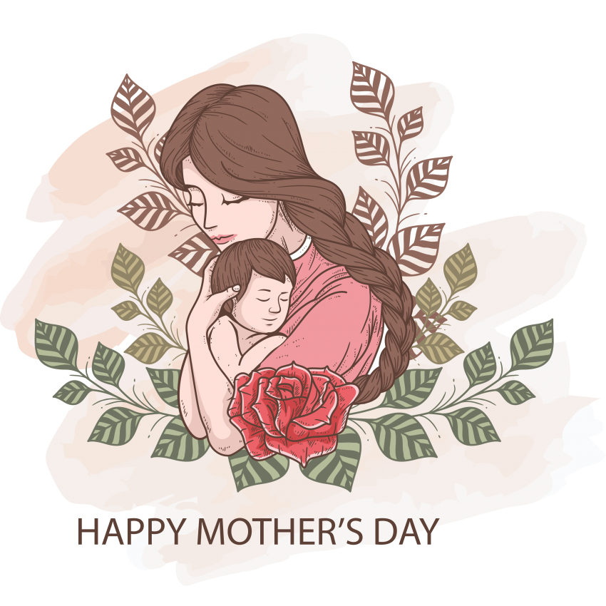 Download Baby Vector With Mother Happy HQ PNG Image FreePNGImg.