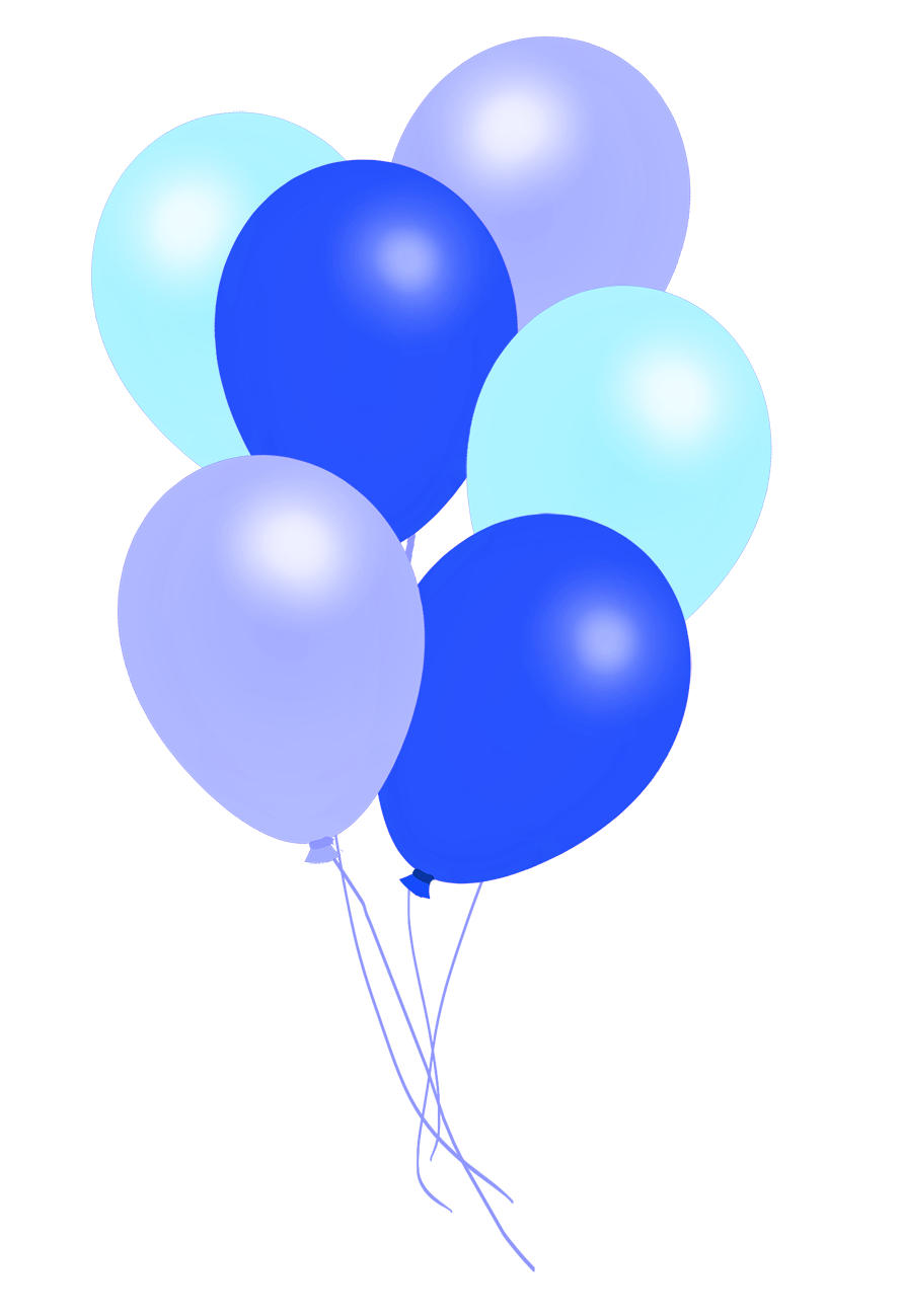 Blue Balloon Bunch HD Image Free PNG Image