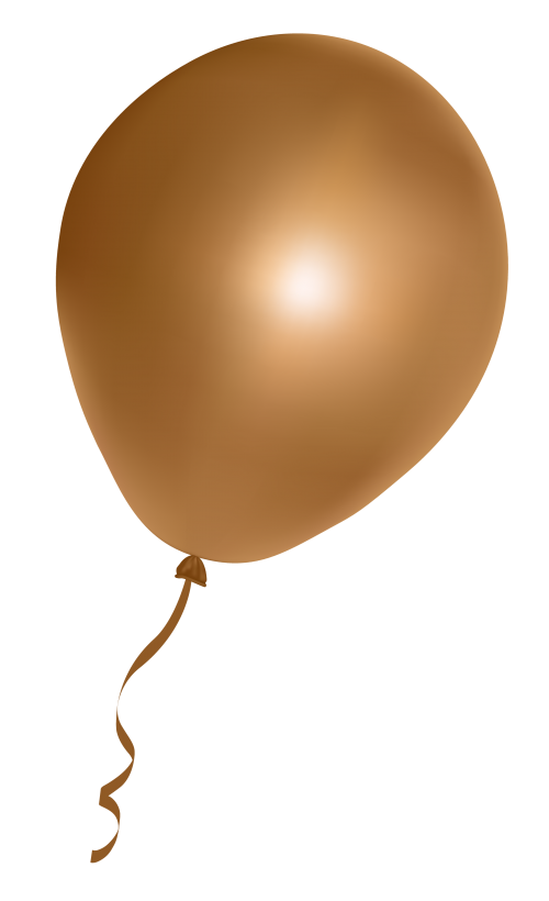 Golden Balloon Brown Free Transparent Image HQ PNG Image