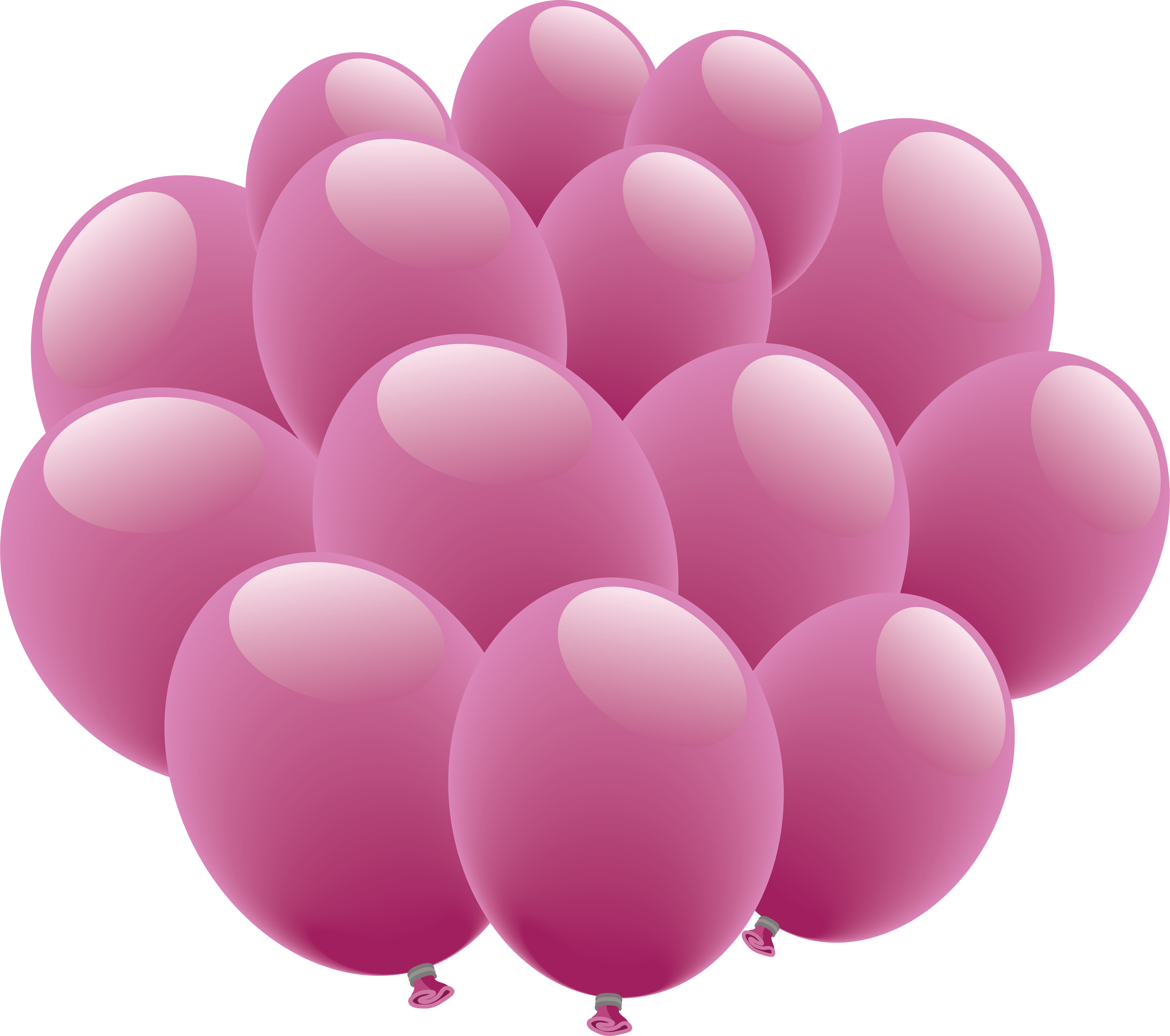 Pink Of Balloons Photos Bunch PNG Image