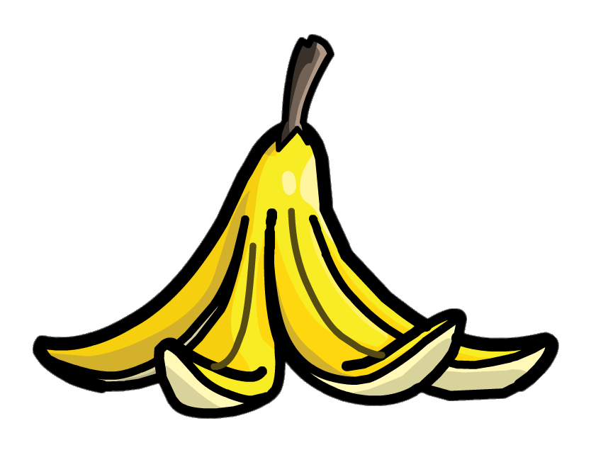 Vector Banana Peel Free Clipart HD PNG Image