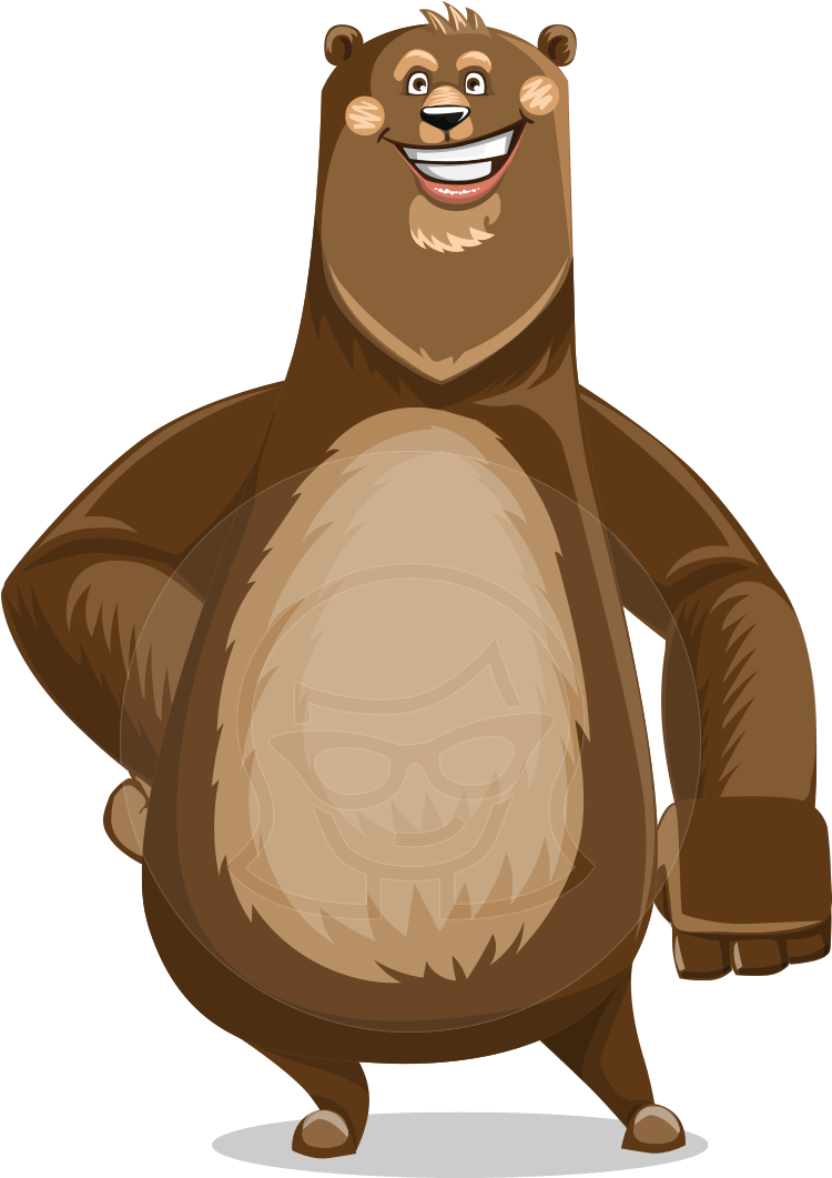 Smiling Vector Bear Download HQ PNG Image