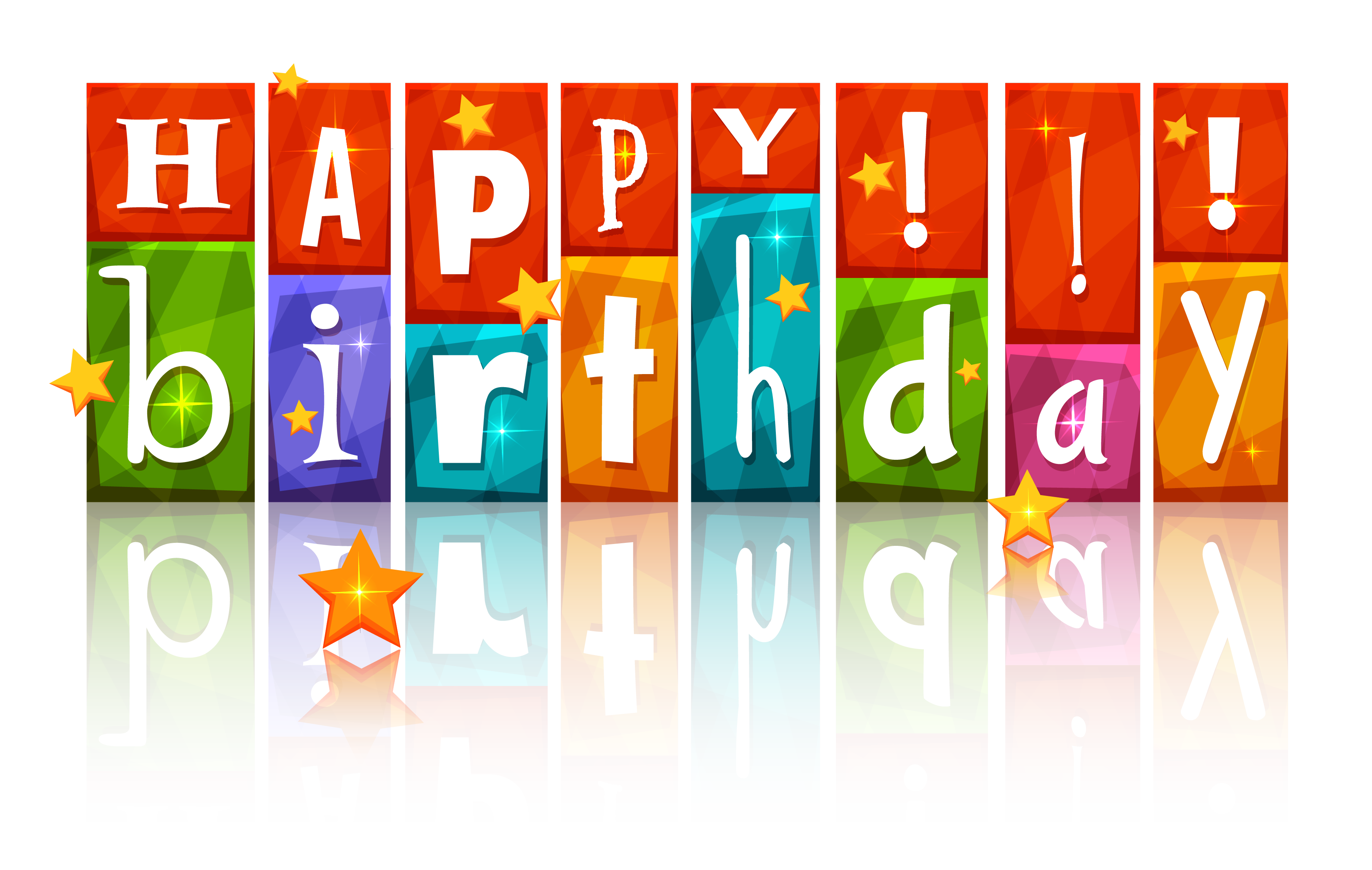 Colorful To Birthday Stars Cake You With PNG Image