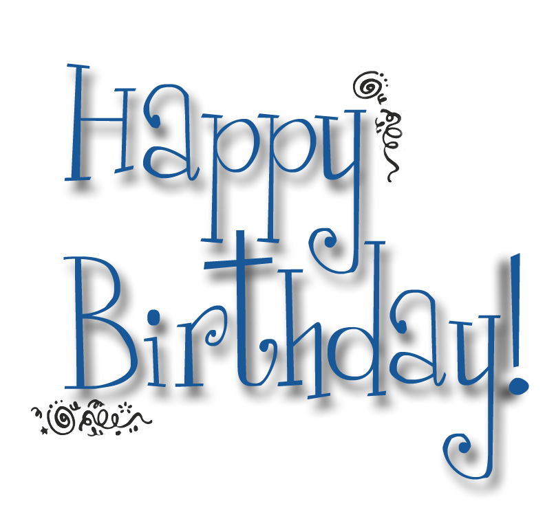 Blue Text Birthday Free Photo PNG Image