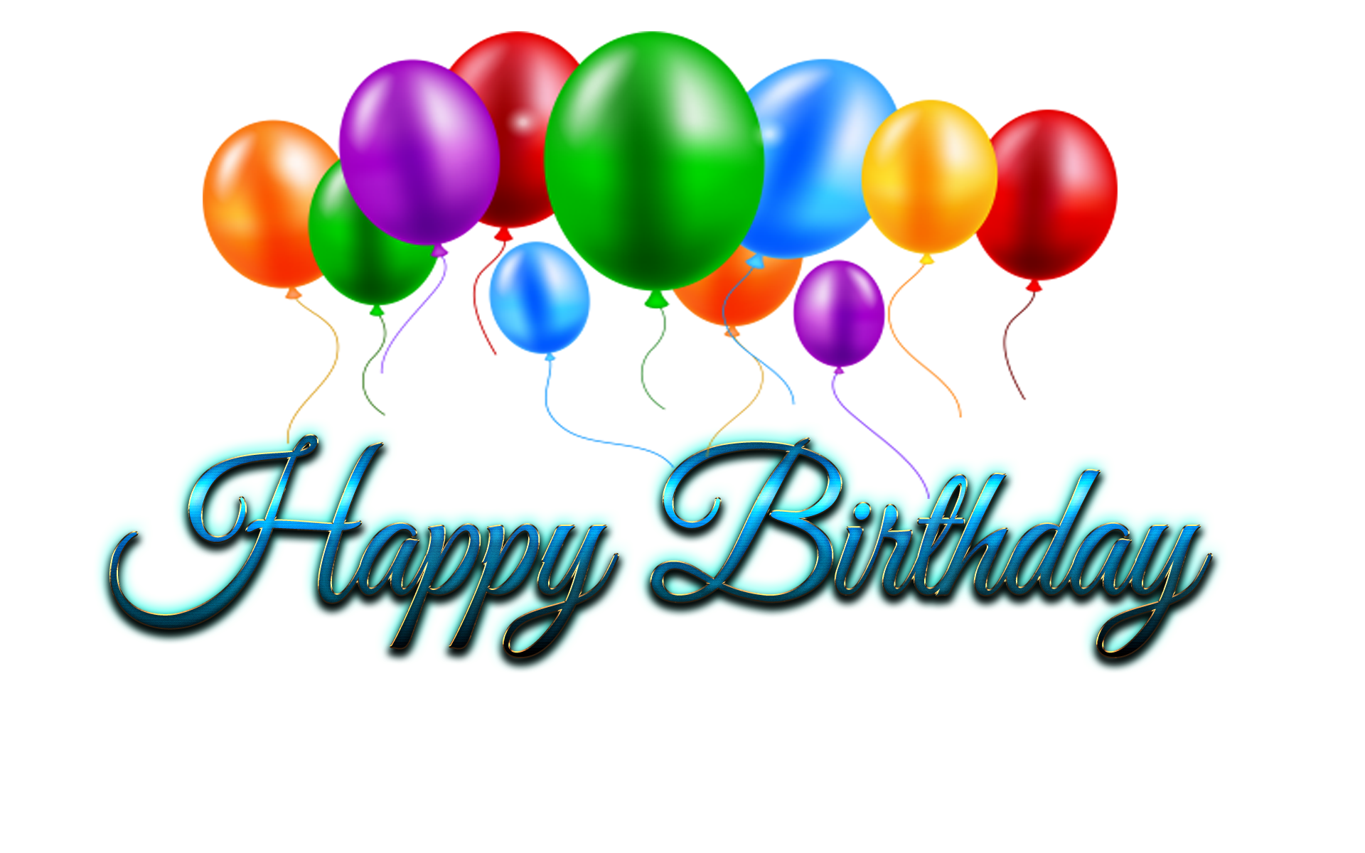 Text Birthday Balloons HD Image Free PNG Image
