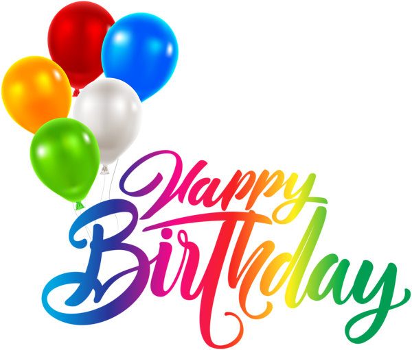 Text Birthday Balloons PNG Download Free PNG Image