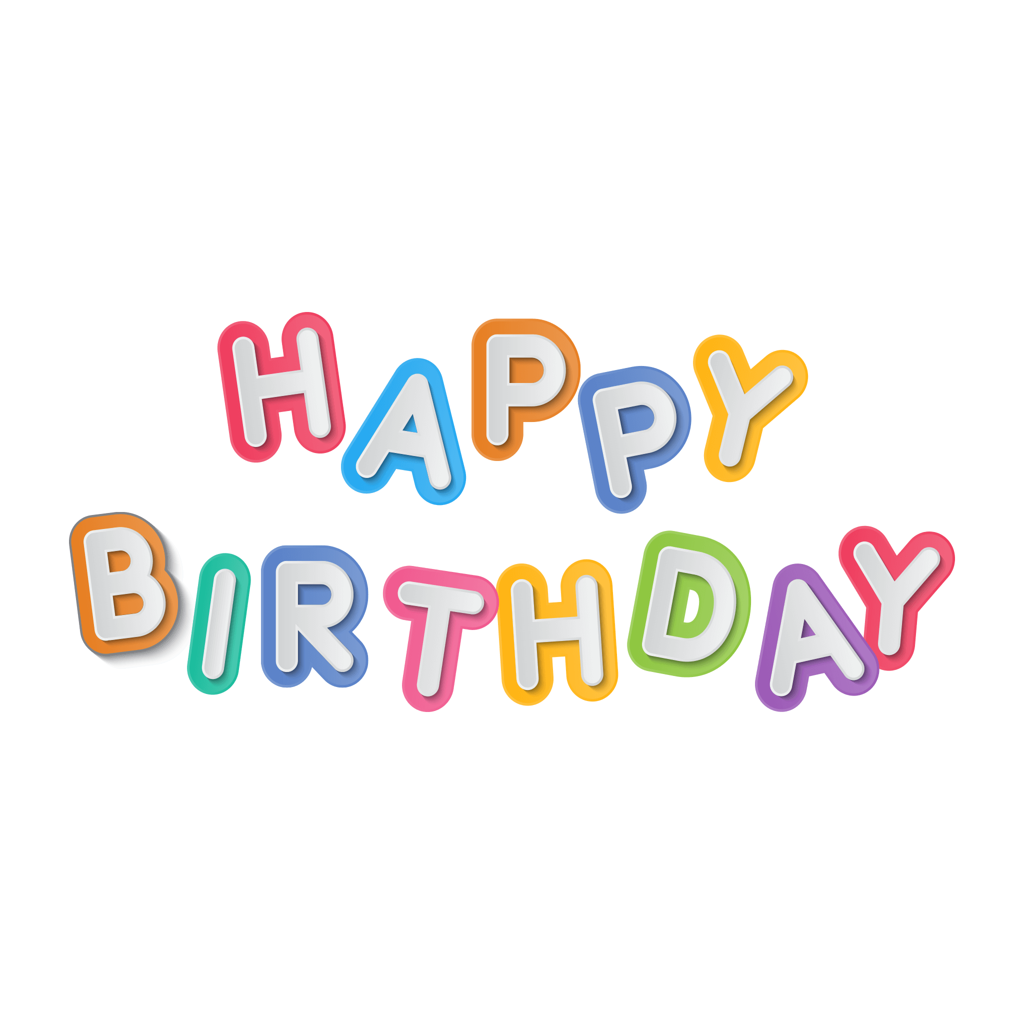 Text Birthday Colorful PNG Image High Quality PNG Image
