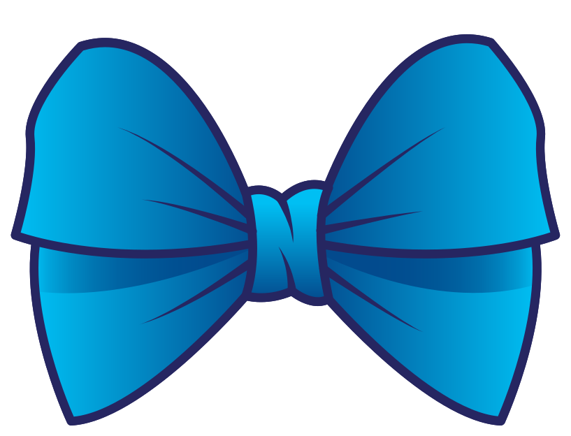 Blue Bow Free Clipart HD PNG Image