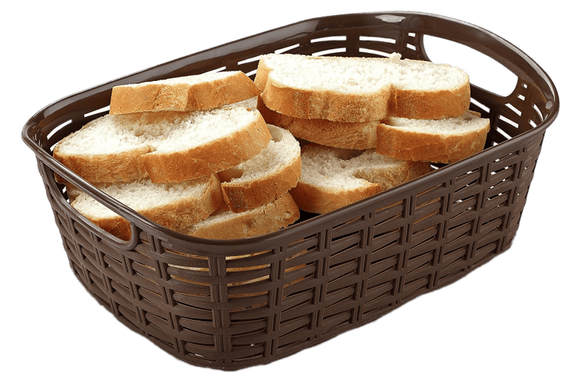Basket Wicker Slices Bread PNG Image High Quality PNG Image