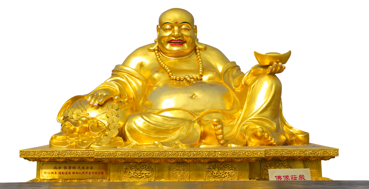 Golden Buddha Laughing Free Download Image PNG Image
