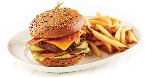 Burger And French Fries PNG Image