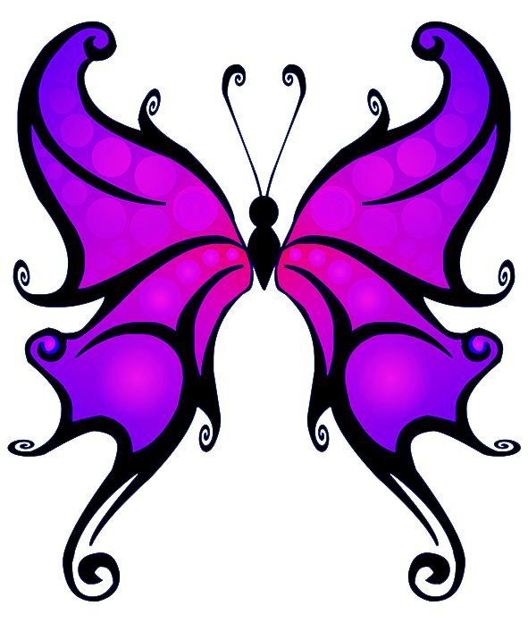 Purple Butterfly Clipart PNG Image