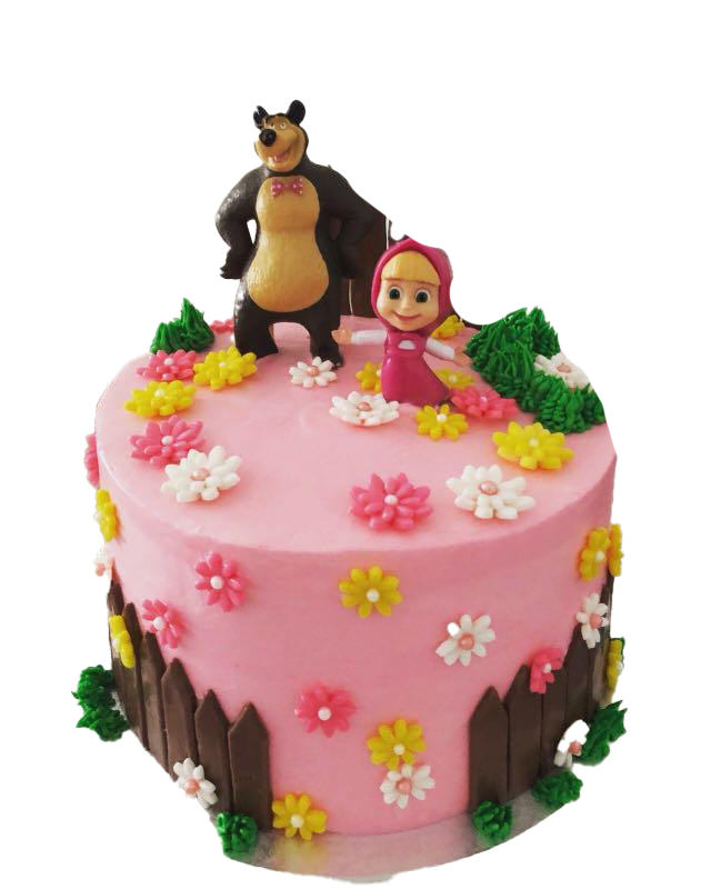 And Cake The Masha Bear PNG Image