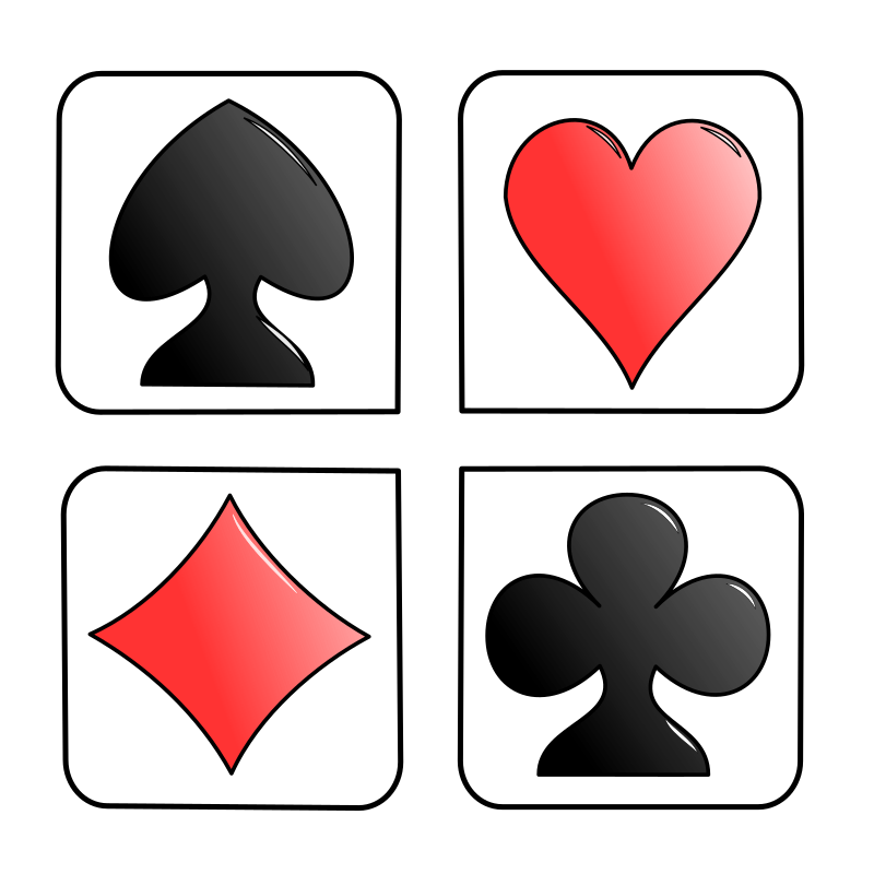Playing Card Symbols Clip Art PNG Image