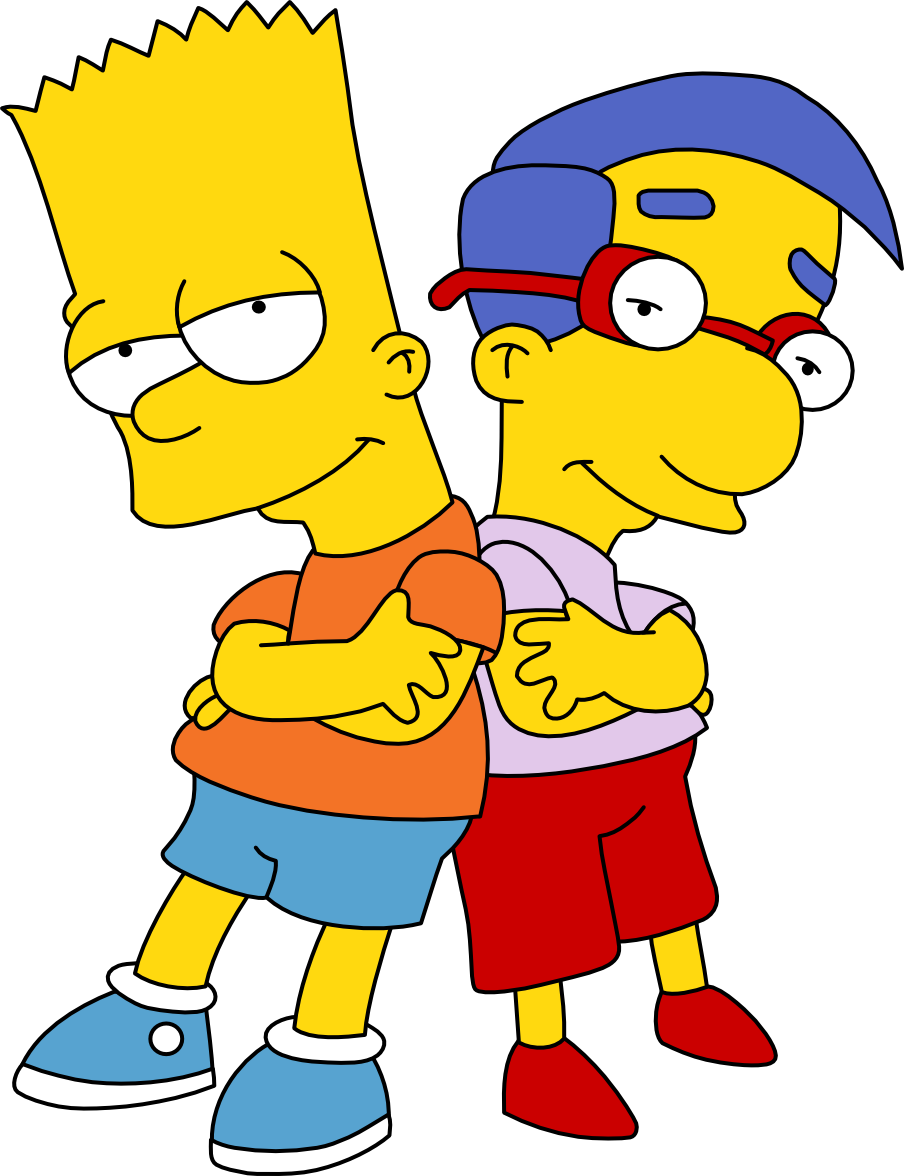 Van Bart Human Ralph Houten Milhouse Wiggum PNG Image