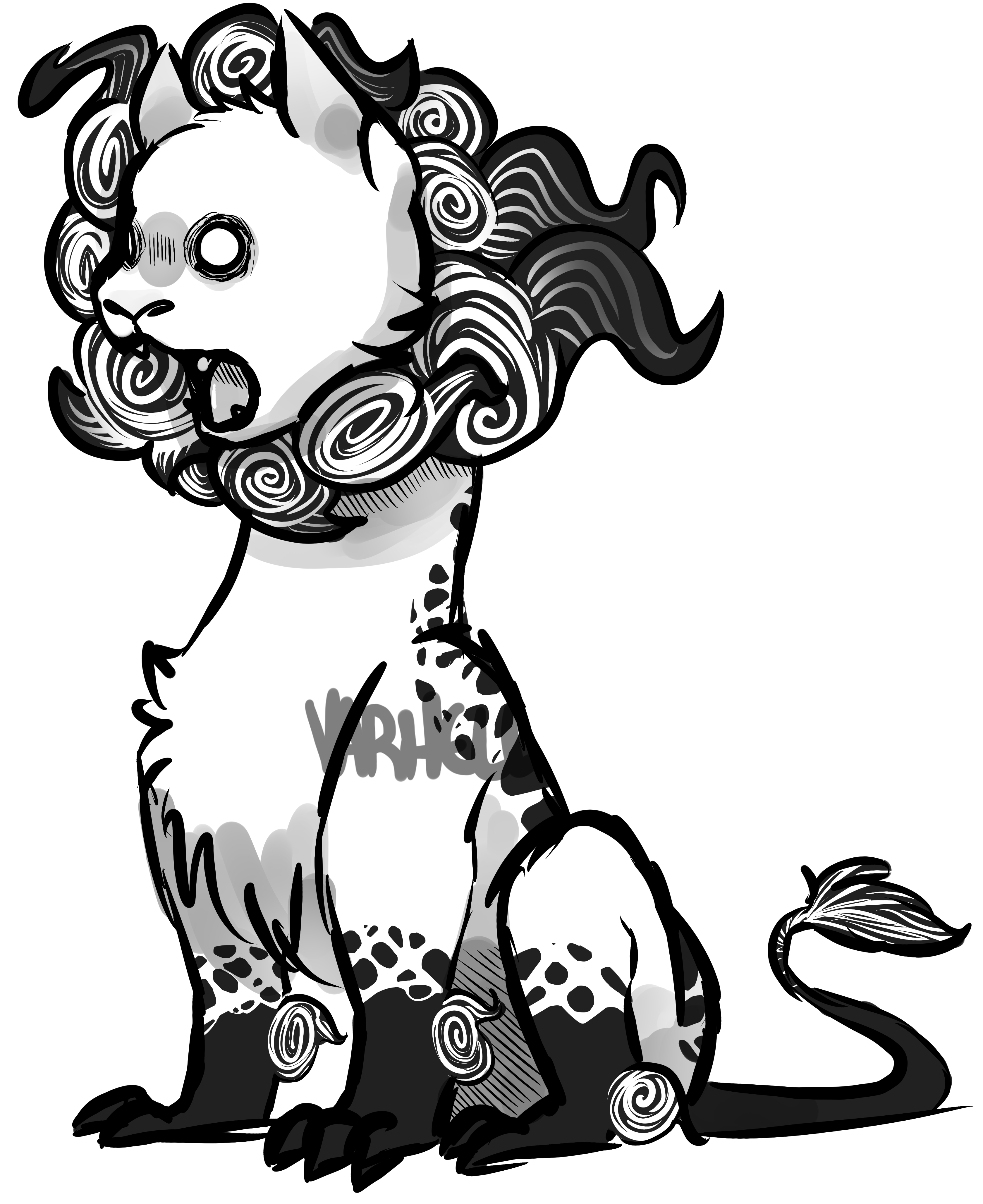 Arts Art Visual Black White Drawing PNG Image from Animals Cat. 